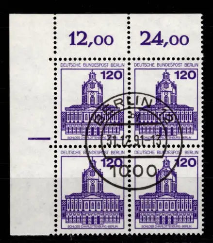Berlin 675 Ecke 1 RZD im 4er Block gestempelt mit Berlinstempel Letztag #DCE42