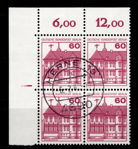 Berlin 611 Ecke 1 RZD im 4er Block gestempelt mit Tagesstempel #DCE46