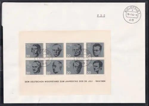 BRD Bund Block 3 als Ersttagsbrief mit Tagesstempel Hannover #DBS89