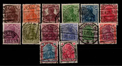 Deutsches Reich 140-153 gestempelt #DCF16