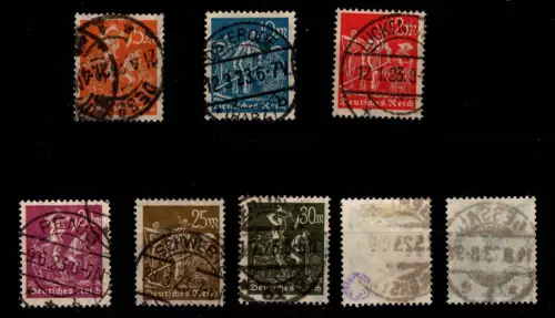 Deutsches Reich 238-245 gestempelt 245 geprüft Infla bzw. Bechtold BPP #DCF24