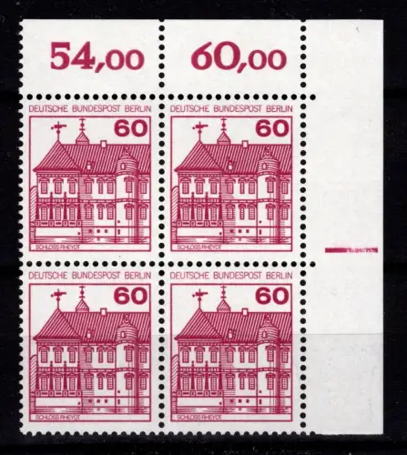 Berlin 611 Ecke 2 RZD im 4er Block postfrisch #DCE58
