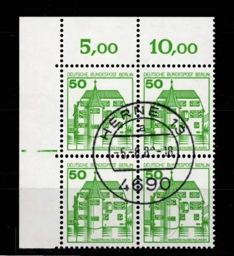 Berlin 615 Ecke 1 RZD im 4er Block gestempelt mit Tagesstempel #DCE44