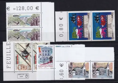 Frankreich Lot aus Jahrgang 2016 postfrisch als Frankaturware #DCF94