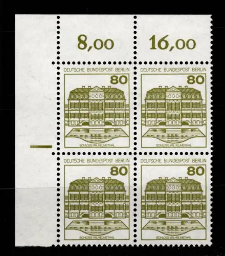 Berlin 674 Ecke 1 RZD im 4er Block postfrisch #DCE54