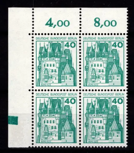 Berlin 535 Ecke 1 RZD im 4er Block postfrisch #DCE63