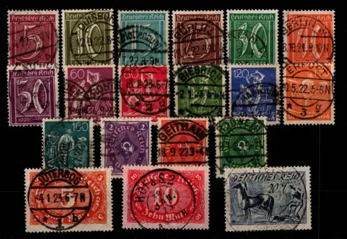 Deutsches Reich 158-176 gestempelt #DCF17