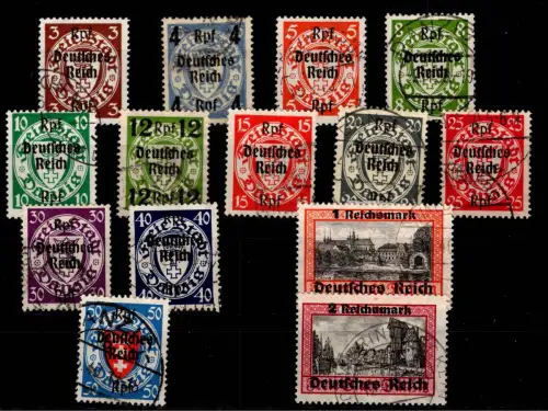 Deutsches Reich 716-729 gestempelt #DCF48