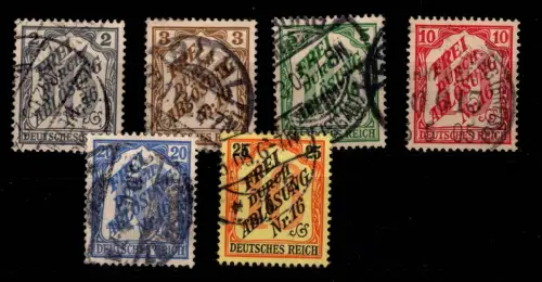 Deutsches Reich Dienstmarken 9-14 gestempelt #DCF13