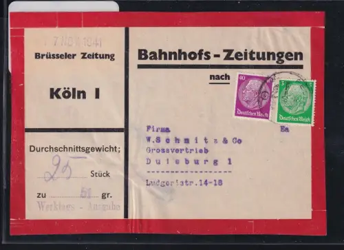 Deutsches Reich 515+524 Feldpost Bahnhofszeitung #DCG45