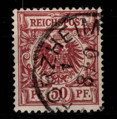 Deutsches Reich 50 b gestempelt geprüft Zenker BPP #DCF06