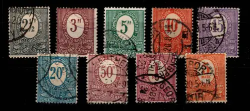 Deutsche Abstimmungsgebiete Oberschlesien 1-9 gestempelt #DCF64