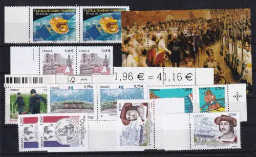 Frankreich Lot aus Jahrgang 2015 postfrisch als Frankaturware #DCF93