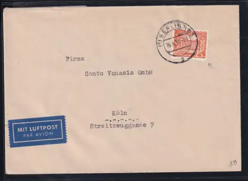 Berlin 50 auf Brief Luftpost #DCG40