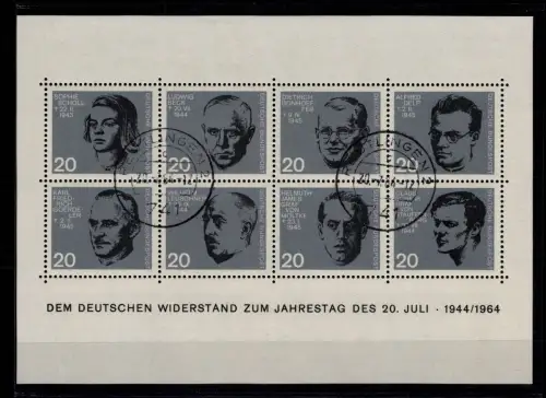 BRD Bund Block 3 gestempelt mit Ersttag- Tagesstempel Reutlingen #DCD11