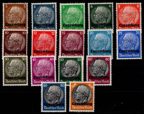 Dt. Besetzung Luxemburg 1-16 postfrisch #OI135