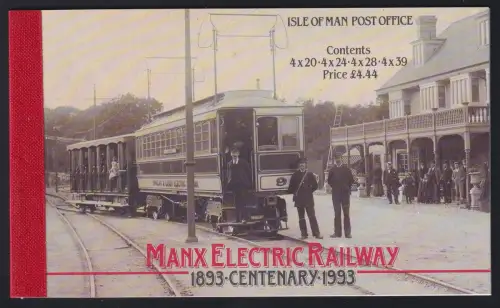 Isle of Man 542-545 postfrisch Markenheft 31 / Straßenbahn #OE030