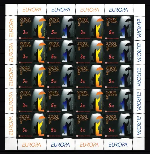 Kroatien Kleinbogen 610-611 postfrisch CEPT 2002 #GU481