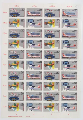DDR 2516-2519 Zd-Bogen postfrisch Bogen ungefaltet #JE419