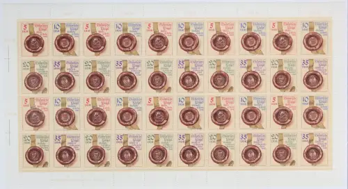 DDR 2884-2887 postfrisch Bogen ungefaltet #JE431