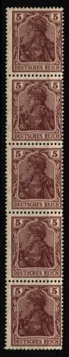 Deutsches Reich 140 postfrisch 5er Streifen #IA351
