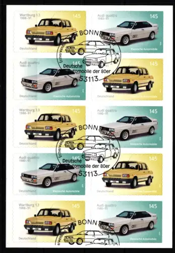 BRD Bund FB 76 gestempelt Folienblatt #JN118