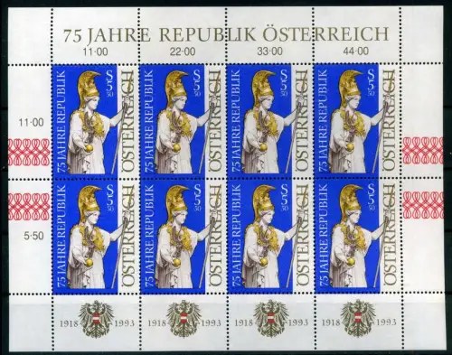 Österreich 2113 postfrisch als Kleinbogen #TQ135
