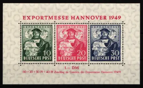 Alliierte Besetzung Block 1 postfrisch Exportmesse Hannover #IE595