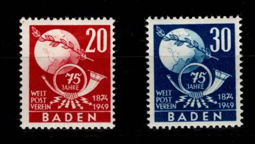 Französische Zone Baden 56-57 postfrisch #ON501