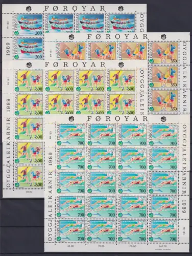 Färöer 186-189 postfrisch Kleinbogensatz / Sport #NN846
