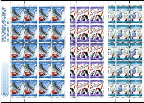 Liechtenstein Kleinbogen 1076-1078 postfrisch Olympia #JE950