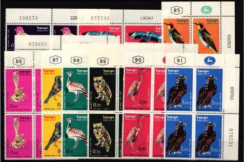Israel 270-279 postfrisch als 4er Einheit, Vögel #HC587