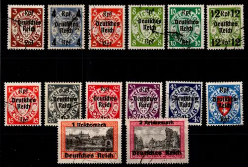 Deutsches Reich 716-729 gestempelt #OQ392