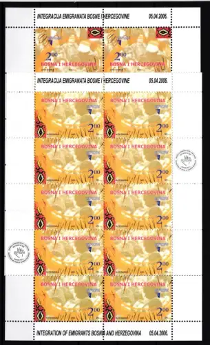 Bosnien Herzegowina serb. Rep. Kleinbögen 437-438 postfrisch CEPT 2006 #GW545