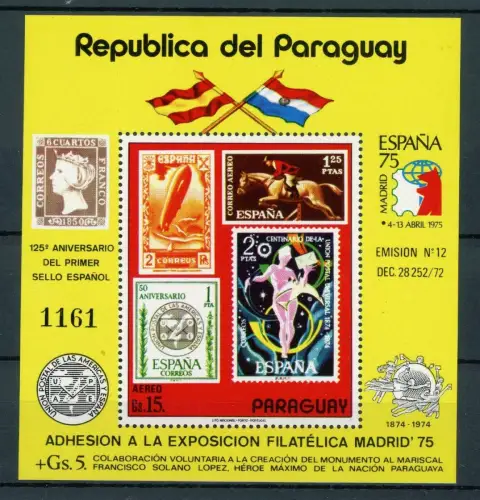 Paraguay Block 245 postfrisch UPU #GJ312