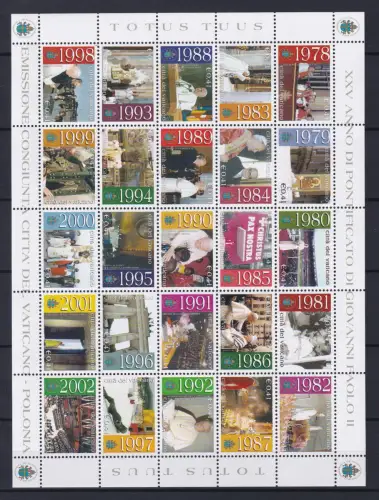 Vatikan 1429-1953 postfrisch als ZD-Bogen #OM706