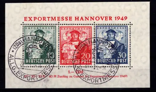 Bi-Zone Block 1 a gestempelt geprüft Schlegel BPP #DBX67