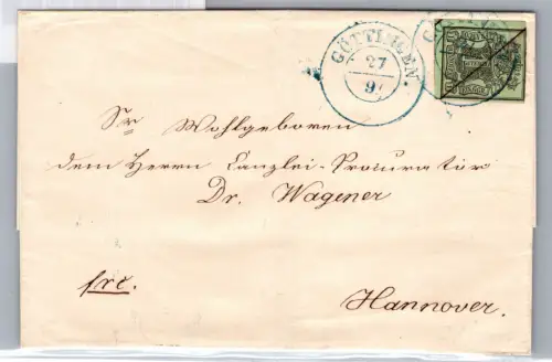 Hannover 2 a auf Brief als Einzelfrankatur #DCA68