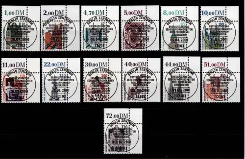 BRD Bund 2140-2241 gestempelt Sehenswürdigkeiten (Doppel Nom) vom Eckrand #DBZ92