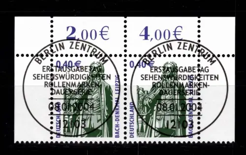 BRD Bund 2375 gestempelt als Paar vom Oberrand #DCA14