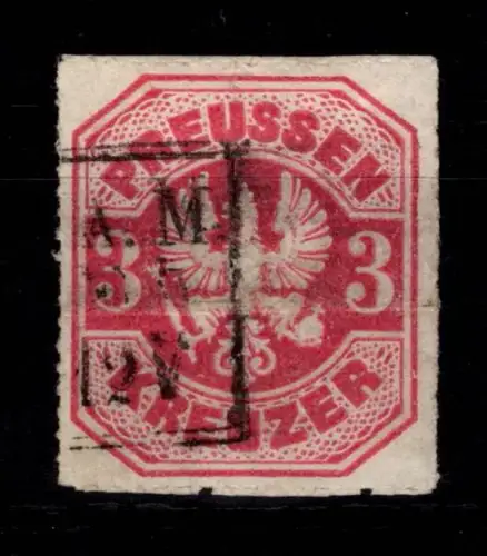 Preußen 24 gestempelt leichte Mängel im Durchstich #DCA45