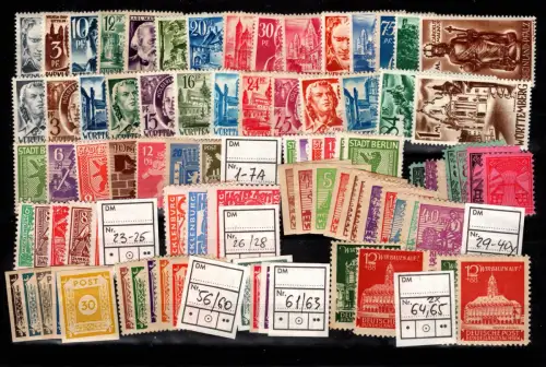 Alliierte Besetzung Lot mit Falz oder ohne Gummi oder fleckig #DCM84