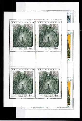 Slowakei 410-412 postfrisch Kleinbogensatz / Kunst #OE544