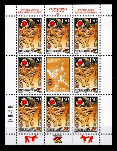 Serbische Republik 211 postfrisch Kleinbogen / Karate #OE531