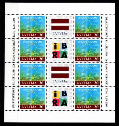 Lettland 500 postfrisch Kleinbogen / Europa #OE512