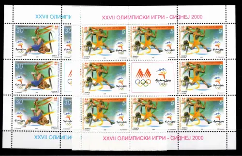 Mazedonien 197 und 198 postfrisch Kleinbogensatz / Olympische Spiele #OE573
