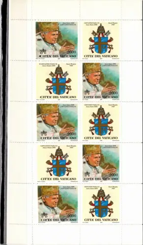 Vatikan 1327 Zf–1335 Zf postfrisch Kleinbogensatz / Papst #OE555