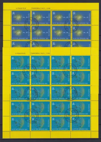 Vatikan 1122 und 1123 gestempelt Kleinbogensatz mit Ersttagsstempel #OE627