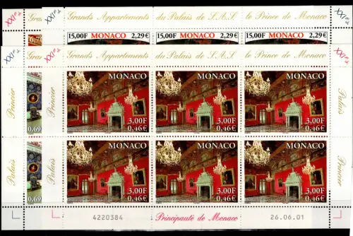 Monaco 2562-2565 postfrisch Kleinbogensatz / Fürstenhaus #OE563