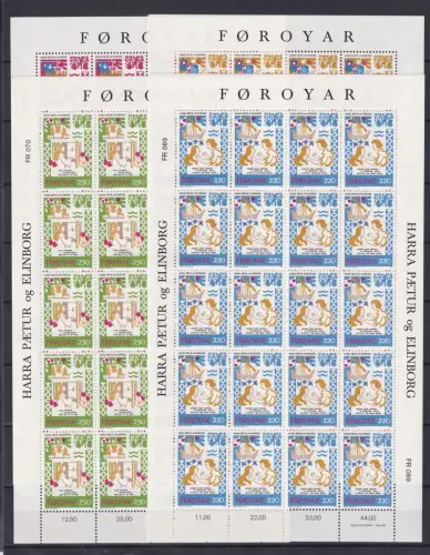 Färöer 75-78 postfrisch Kleinbogensatz / Tanz #OE646